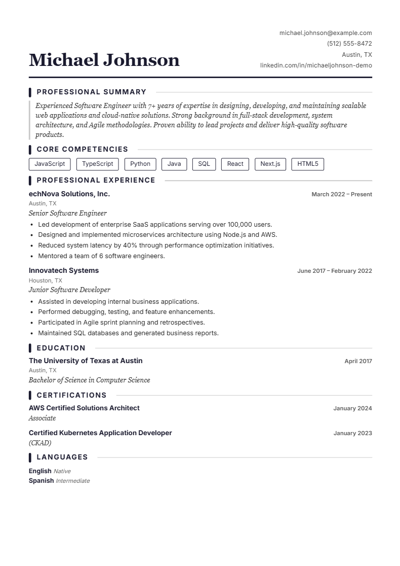 Resume template 3